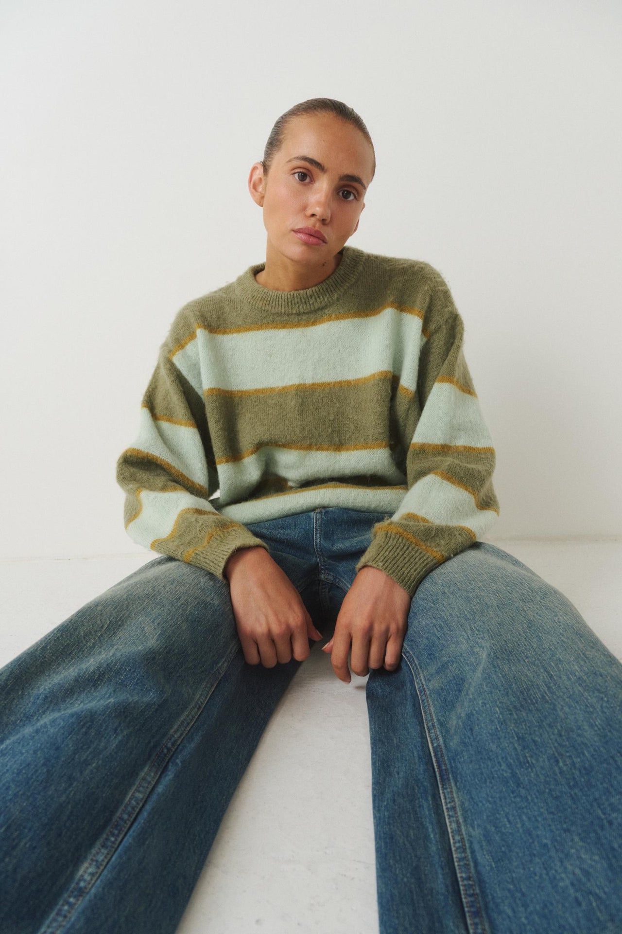 PREORDER - STRIPED MOHAIR KNIT JUMPER