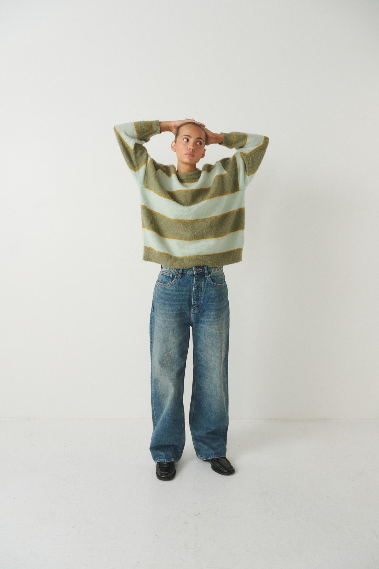 PREORDER - STRIPED MOHAIR KNIT JUMPER