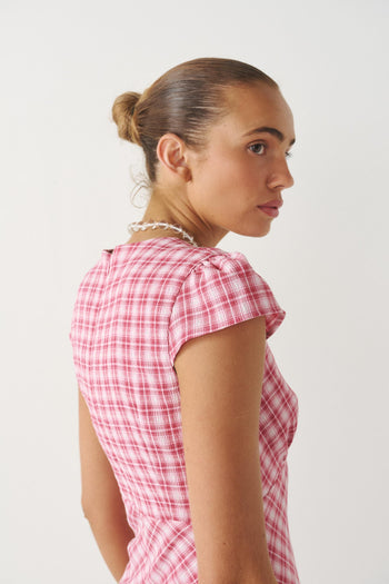 GIMME CHECK SLIP DRESS