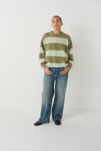 PREORDER - STRIPED MOHAIR KNIT JUMPER