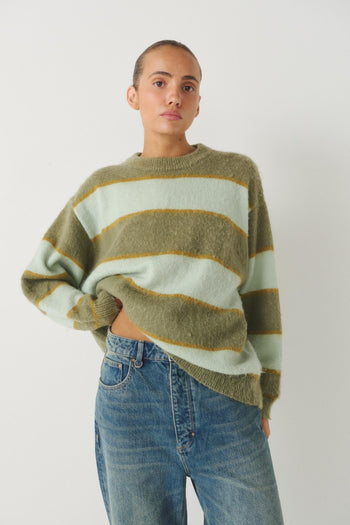 PREORDER - STRIPED MOHAIR KNIT JUMPER