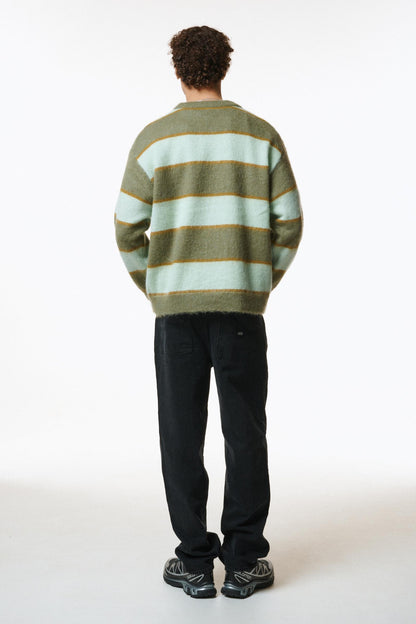 STRIPED MOHAIR KNIT JUMPER