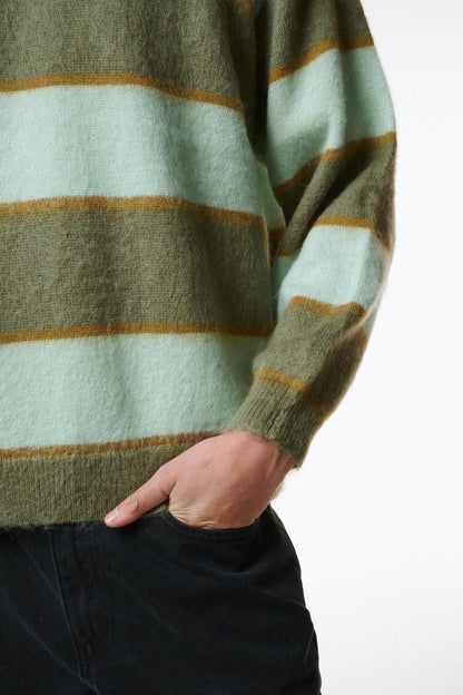 STRIPED MOHAIR KNIT JUMPER