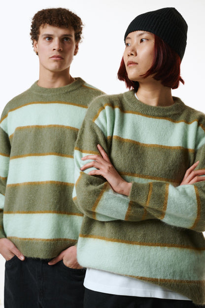 STRIPED MOHAIR KNIT JUMPER