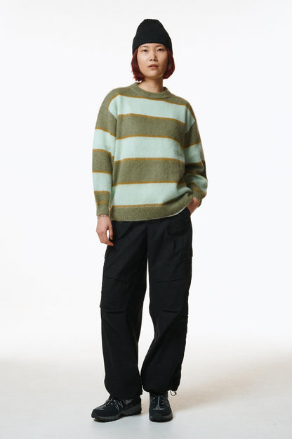 STRIPED MOHAIR KNIT JUMPER