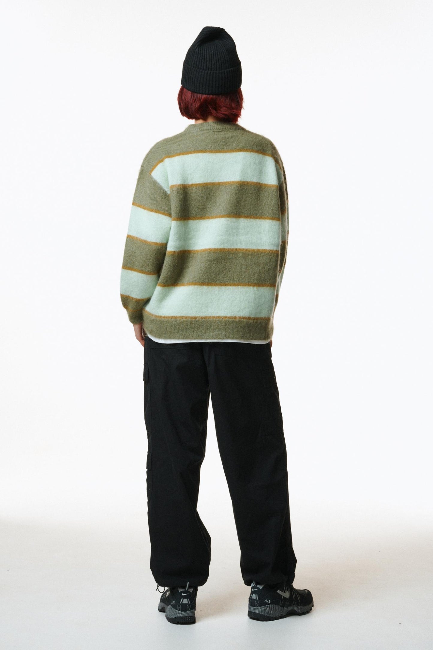 STRIPED MOHAIR KNIT JUMPER